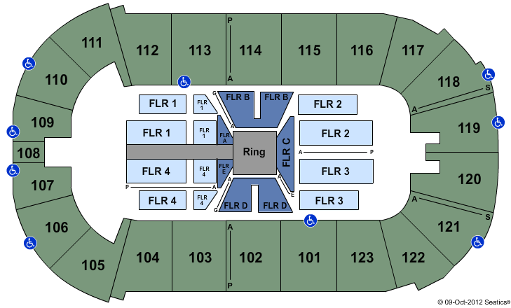Payne Arena TNA Seating Chart