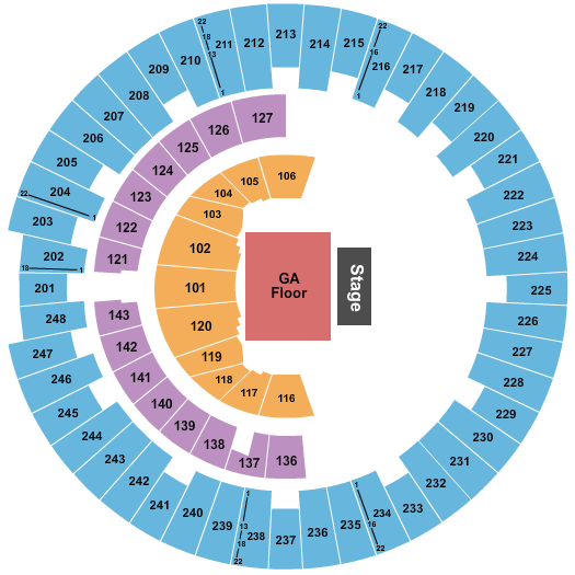 State Farm Center Endstage GA Flr 2 Seating Chart