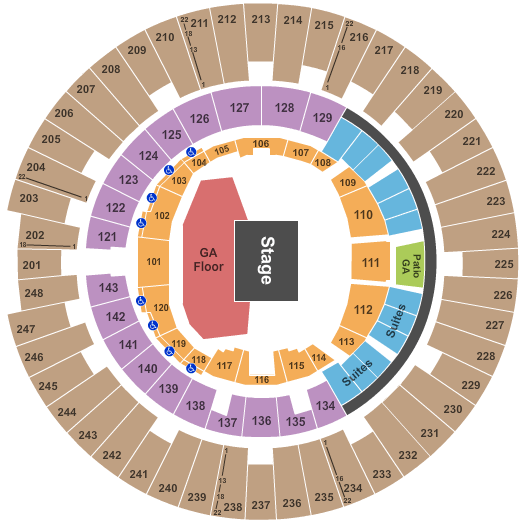 State Farm Center GA Floor Half House Seating Chart