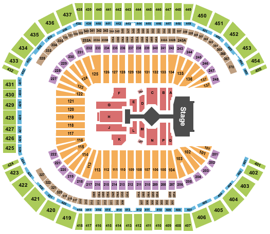 seating chart for State Farm Stadium - Taylor Swift 2022 - eventticketscenter.com