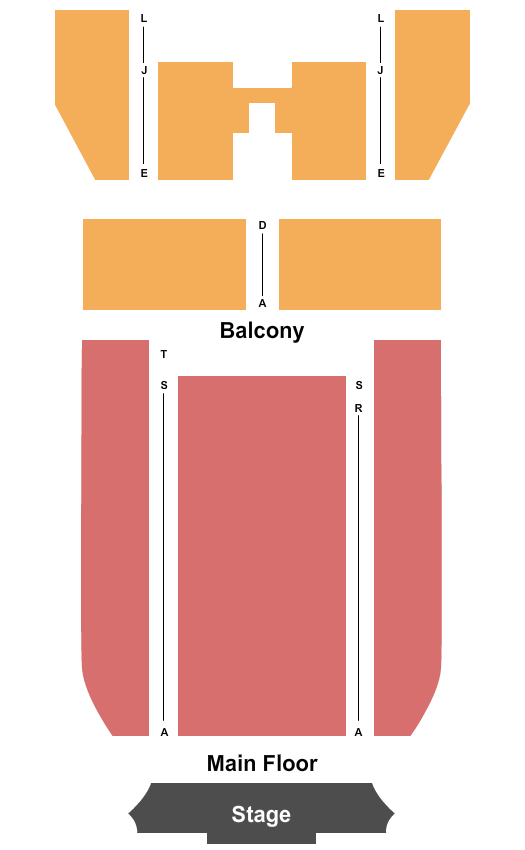 State Theatre - Bay City End Stage Seating Chart