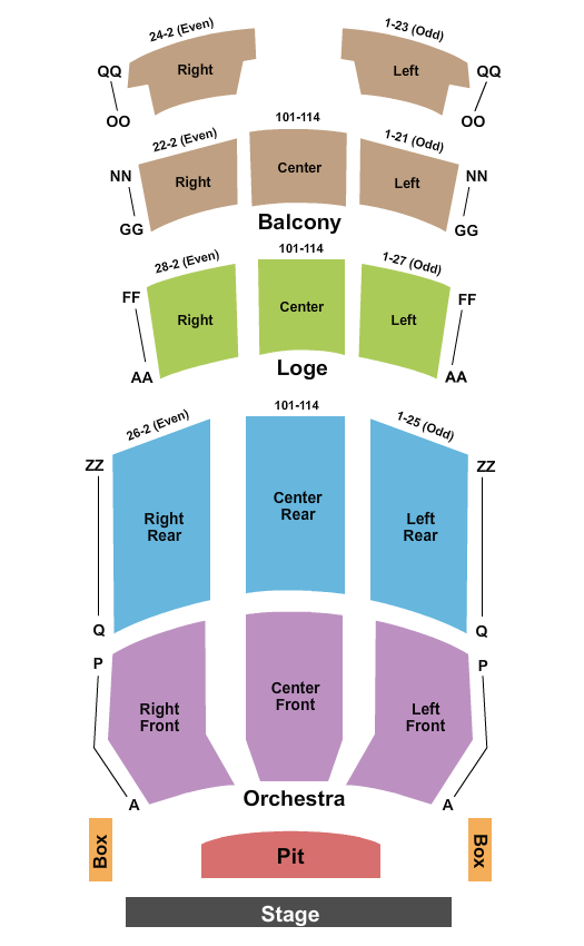 State Theatre - Easton Seating Chart