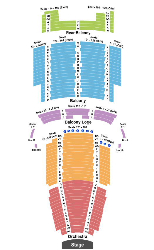 State Theatre - New Jersey Endstage 2 Seating Chart