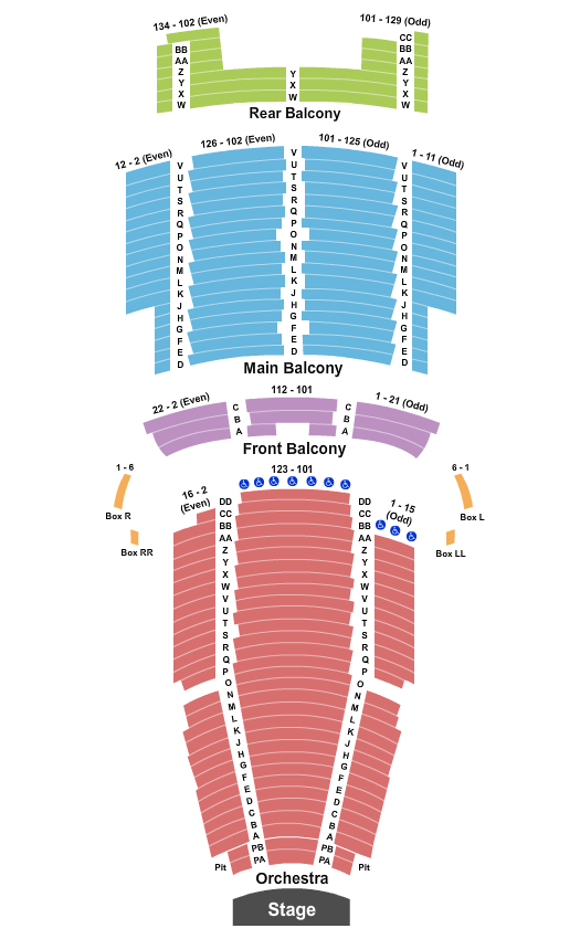State Theatre - New Jersey Seating Map