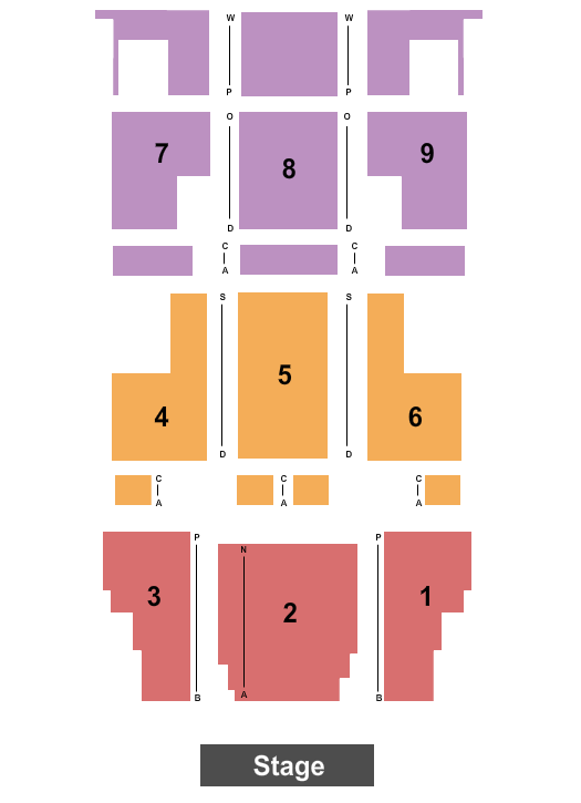 State Theatre - Uniontown Endstage 2 Seating Chart