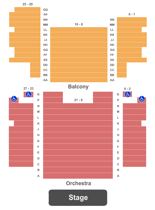 State Theatre Modesto Endstage Seating Chart