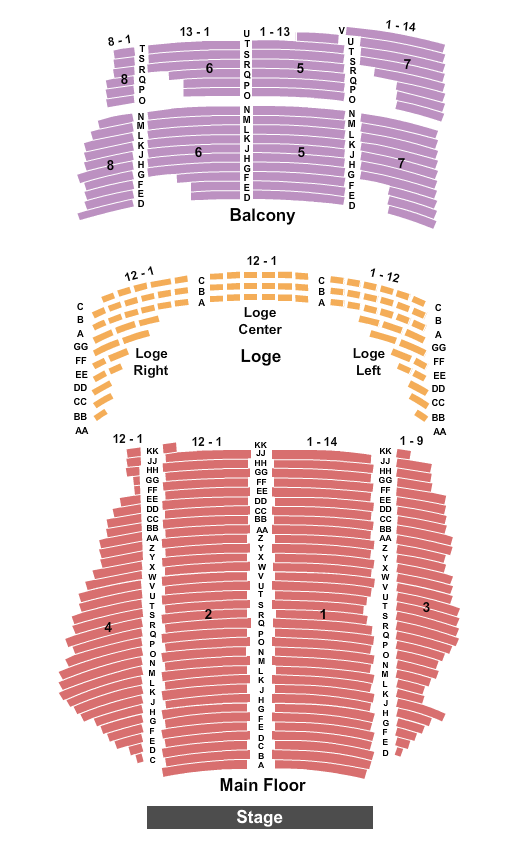 Joe Bonamassa State Theatre - MN Seating Chart