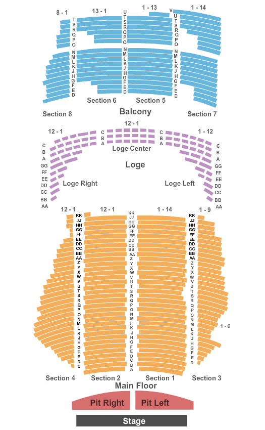 State Theatre Seating Chart for Sebastian Maniscalco concert tickets