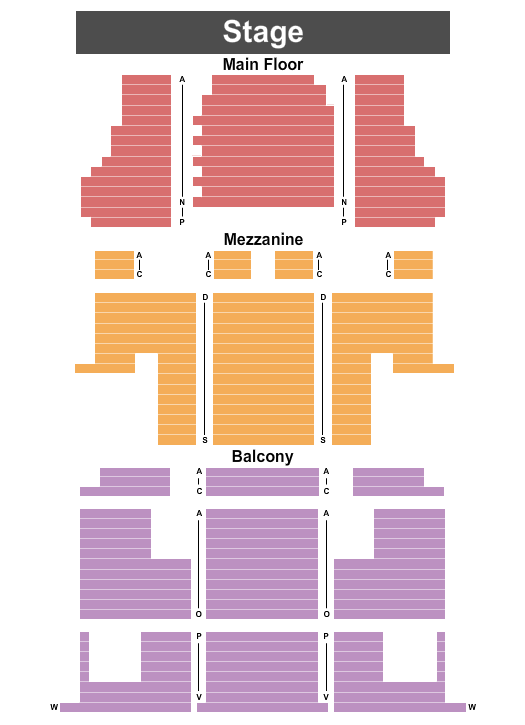 State Theatre - Uniontown End Stage Seating Chart