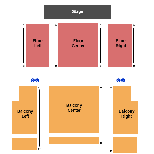 State Theatre for the Arts Endstage 2 Seating Chart