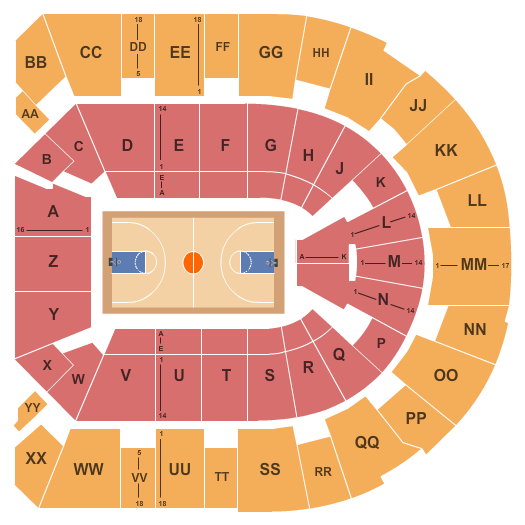 Stegeman Coliseum Basketball Seating Chart