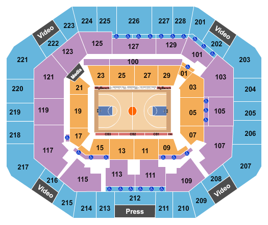 Stephen C. O'Connell Center Basketball - Globetrotters Seating Chart