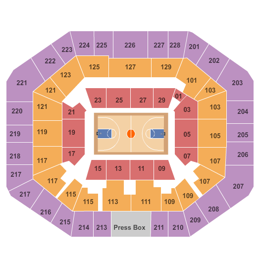 Stephen C. O'Connell Center Basketball Seating Chart