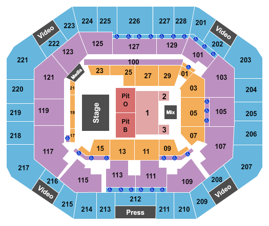 Stephen C. O'Connell Center Endstage Pits Seating Chart