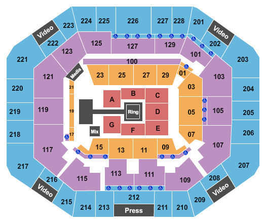 Stephen C. O'Connell Center WWE 2 Seating Chart