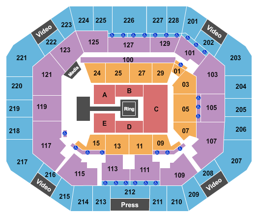 Stephen C. O'Connell Center WWE Live Seating Chart