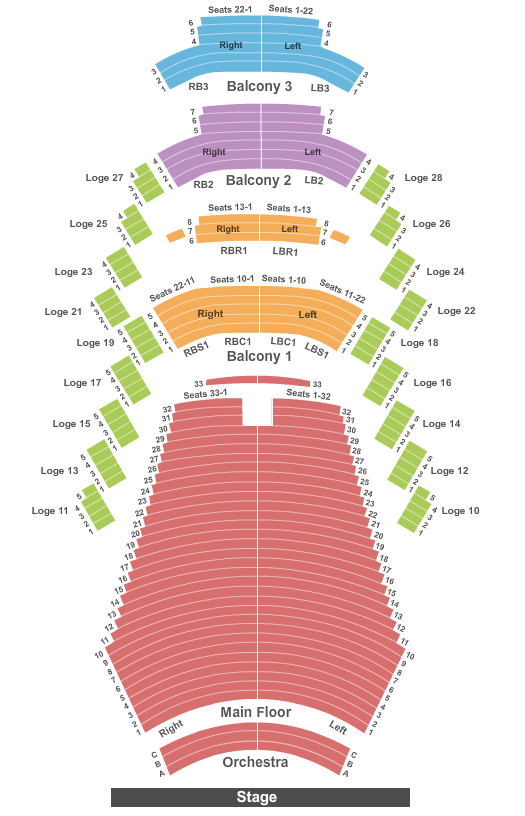 seating chart for Stephens Auditorium - End Stage - eventticketscenter.com