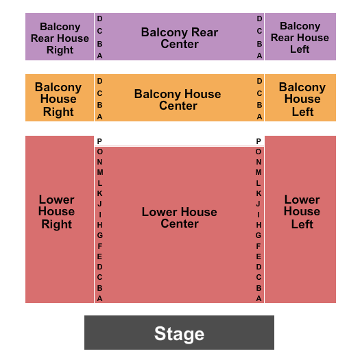 Stewart Theater - Dunn Endstage Seating Chart