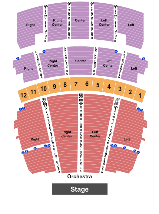 Stifel Theatre Endstage No Pit Seating Chart