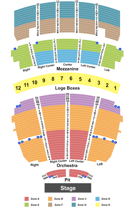 Stifel Theater Seating Chart With Seat Numbers