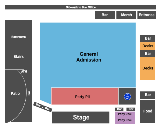 Stir Cove At Harrahs GA with Party Pit Seating Chart