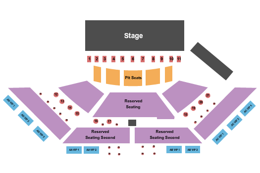 Stockbridge Amphitheater Endstage Tables/Pit/Rsv Seating Chart