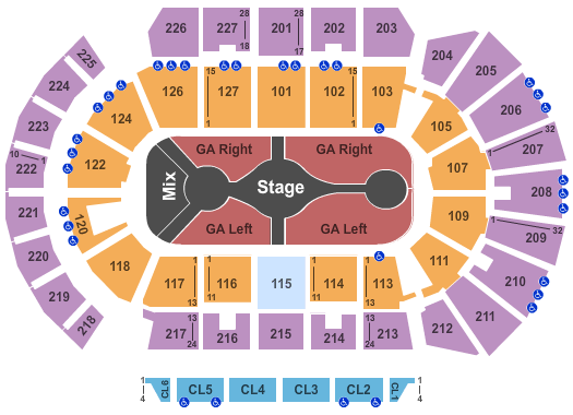 Adventist Health Arena Carrie Underwood Seating Chart
