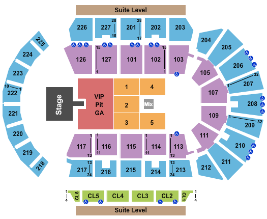 Adventist Health Arena Cody Johnson Seating Chart