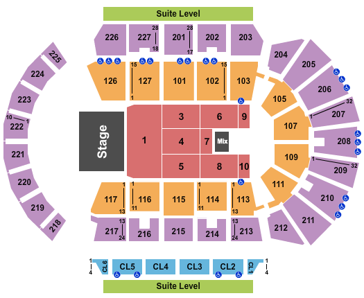 Stockton Arena seating chart event tickets center
