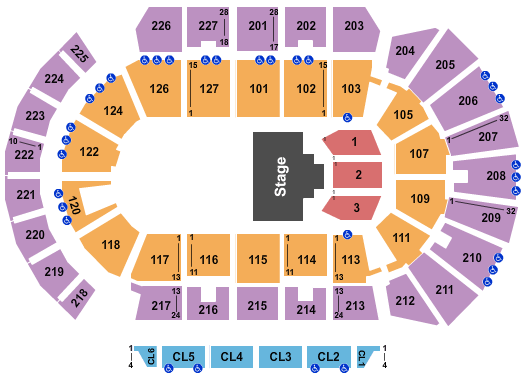 Stockton Thunder Arena Seating Chart