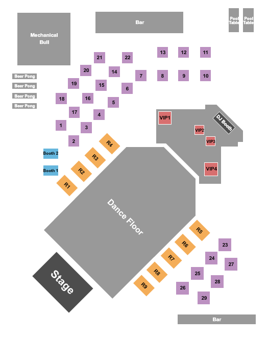 Stoney's Rockin Country Seating Chart