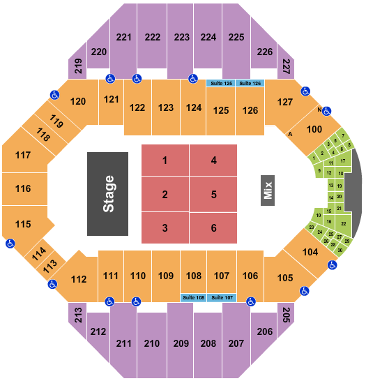 Landon Arena At Stormont Vail Events Center Endstage 2 Seating Chart