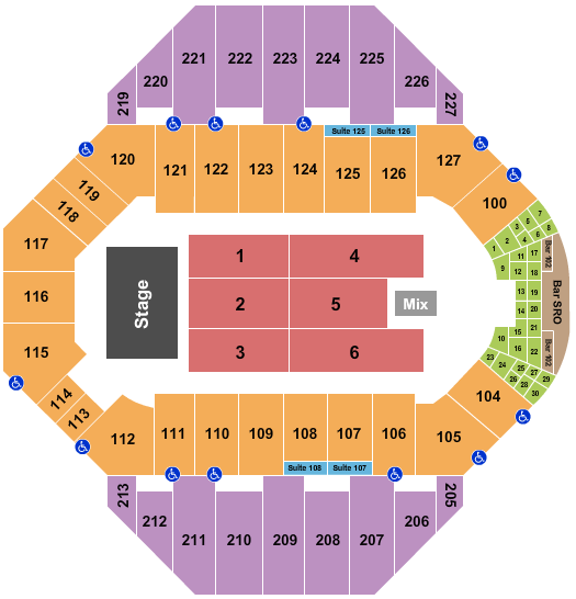seating chart for Stormont Vail Events Center - Endstage 3 - eventticketscenter.com