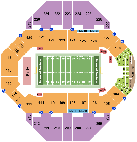 Landon Arena At Stormont Vail Events Center Football Seating Chart