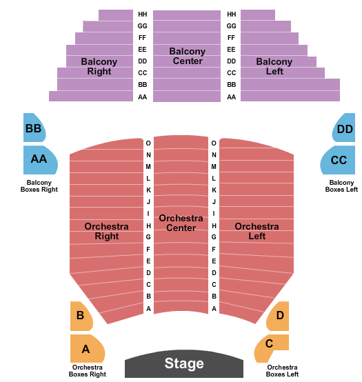 seating chart for Stoughton Opera House - End Stage - eventticketscenter.com