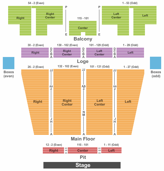 Stranahan Theater seating chart event tickets center