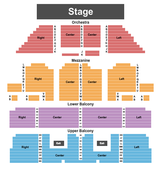Strand Theatre - MA End Stage Seating Chart