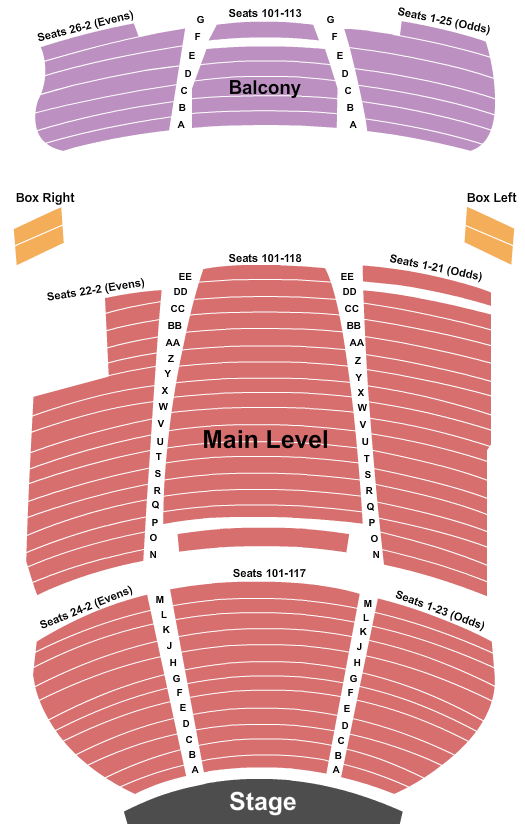 Strand Theatre at Appell Center for the Performing Arts Seating Chart
