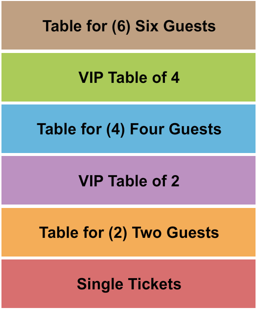 Detailed Seating Chart for Stress Factory Comedy Club - Bridgeport - Seating Capacity of 0