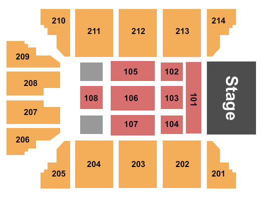 Stride Bank Center Endstage 2 Seating Chart