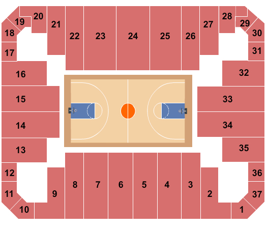 Stuart C. Siegel Center Basketball Seating Chart