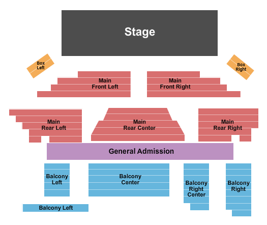 Stuart's Opera House Endstage Seating Chart