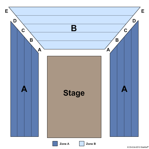 Studio II Riffe Center End Stage Zone Seating Chart