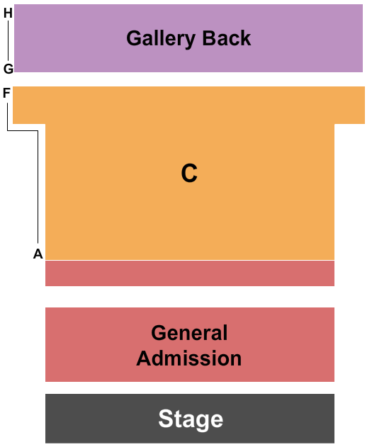 Studio at Centrepointe Theatre Endstage - GA Front Seating Chart