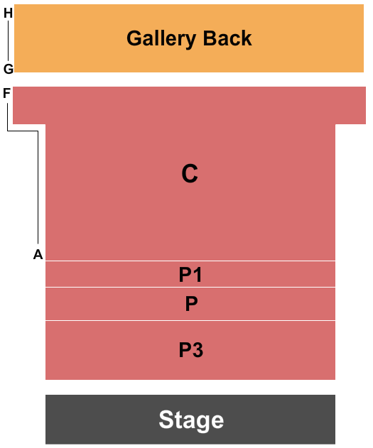 Studio at Centrepointe Theatre Endstage - Reserved & GA Seating Chart