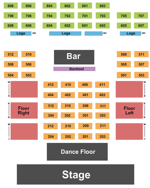 Suffolk Theater Dance Floor 2 Seating Chart