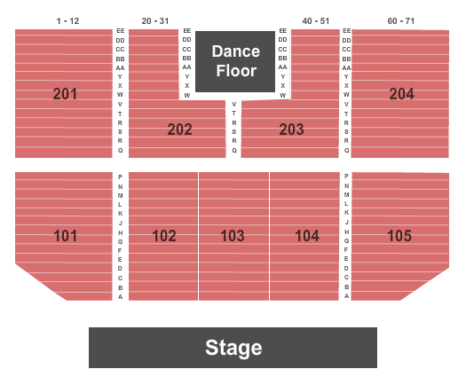 Sugar Creek Casino Seating Chart