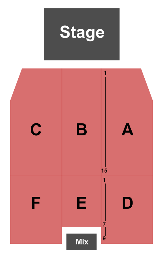 Rivers Casino - Philadelphia End Stage Seating Chart