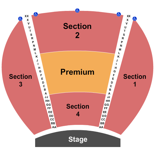 Sugarloaf Mountain Amphitheatre Endstage 1-4 with Premium Seating Chart