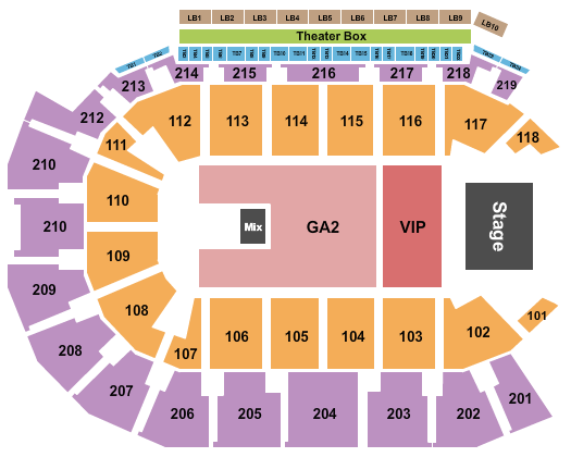 Summit Arena at The Monument Cody Johnson Seating Chart